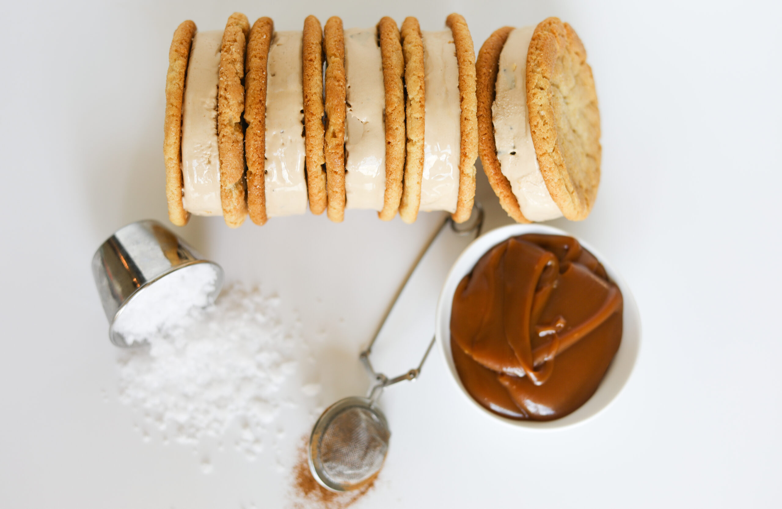 Sea salt caramel gelato sandwich